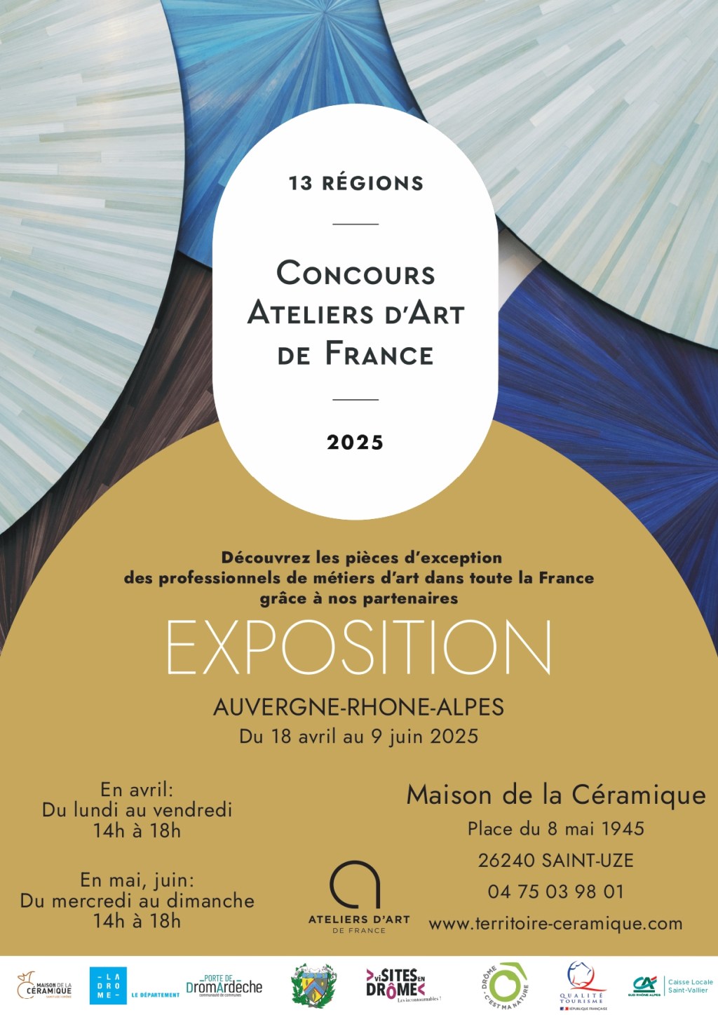 Concours Ateliers d’Art de France 2025 – Exposition régionale Auvergne-Rhône-Alpes à la Maison de la Céramique
