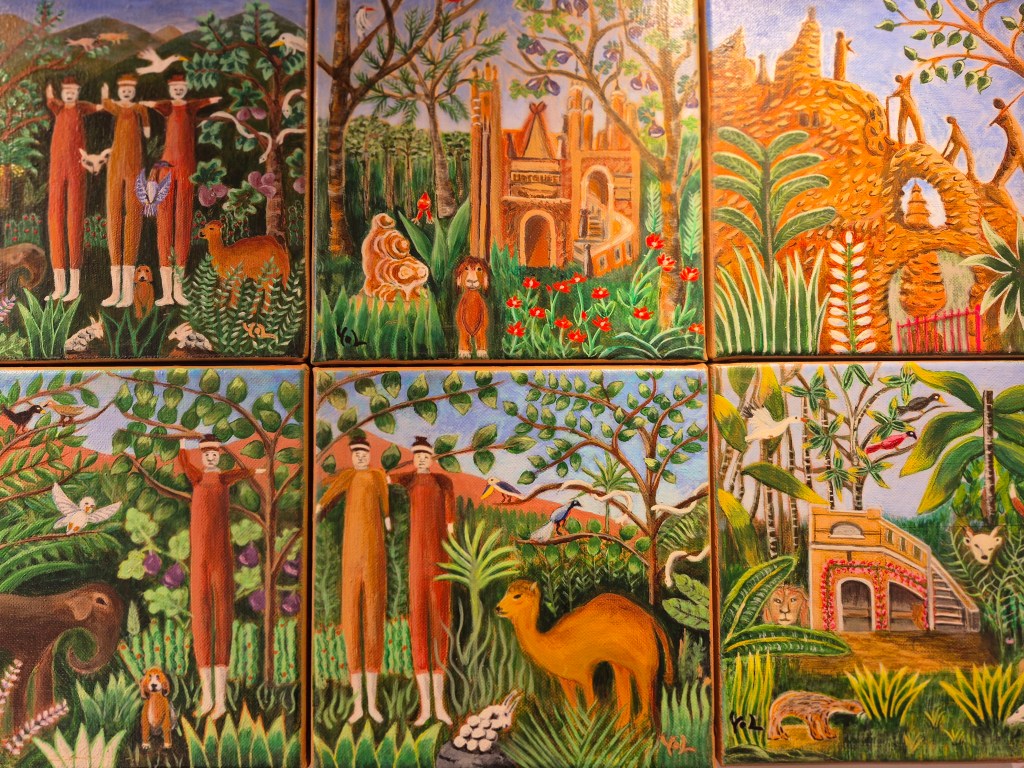 Yolande Ceresoli au Prieuré de Salaise-sur-Sanne : hommage pictural au Facteur Cheval