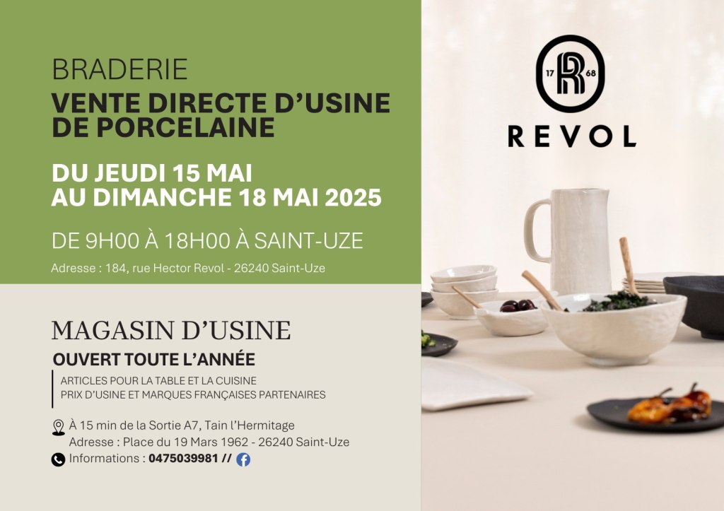 Braderie Revol à Saint-Uze : 4 jours pour célébrer la céramique française