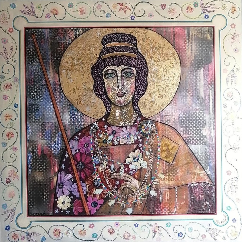 Découvrez l’univers lumineux d’Olga Malakhova, où la feuille d’or devient mémoire, lumière et émotion dans une peinture naïve inspirée de Carthage et du patrimoine méditerranéen.